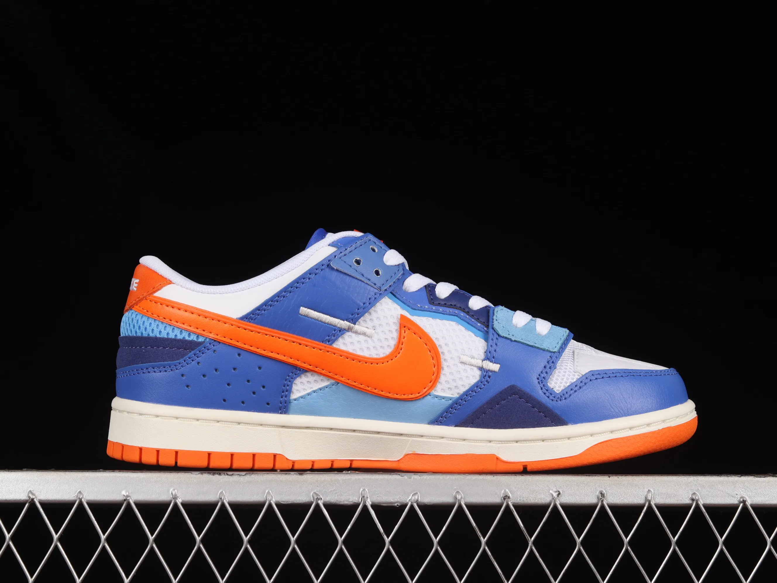 All categories Nk SB Dunk Series Nk SB Dunk Low low-top skate shoes #ZG version Nk Dunk Scrap blue white orange Knicks stitched low-top skate shoes DM0128-100